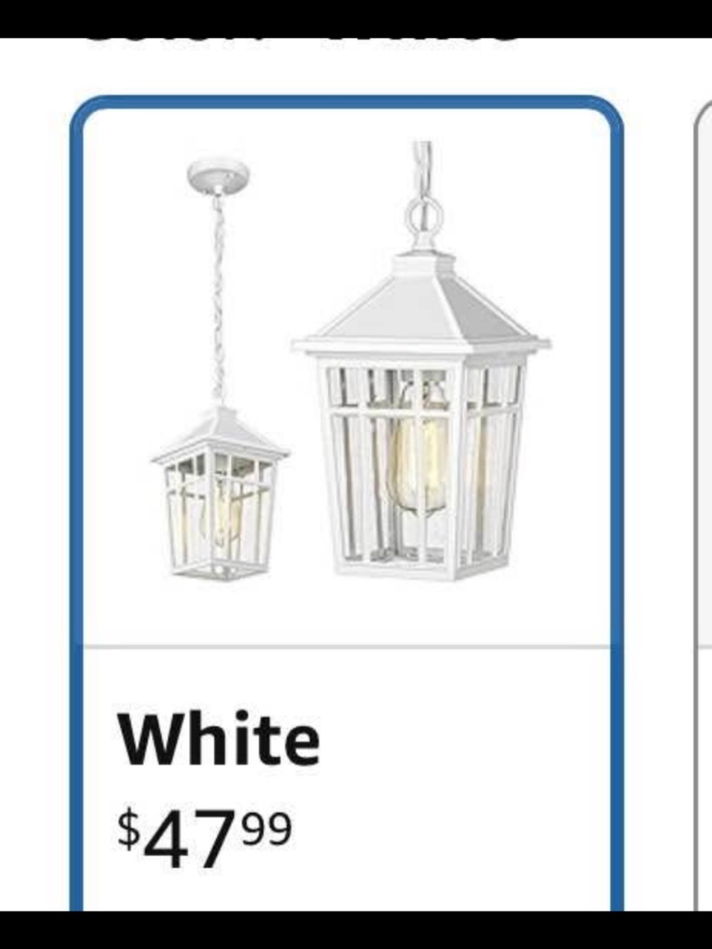 Out door patio hanging light